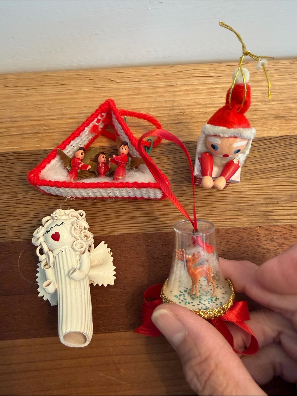 Handcrafted Vintage Christmas Ornaments set of 4